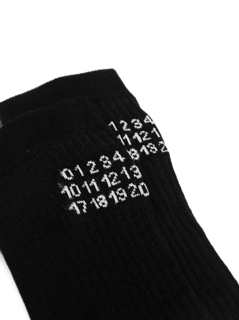MM6 Maison Margiela Kniehoge sokken met logo Zwart