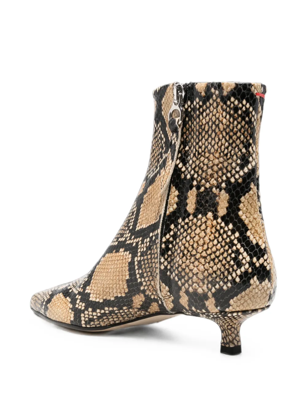 Aeyde Sofie snakeskin-effect leather ankle boots Beige