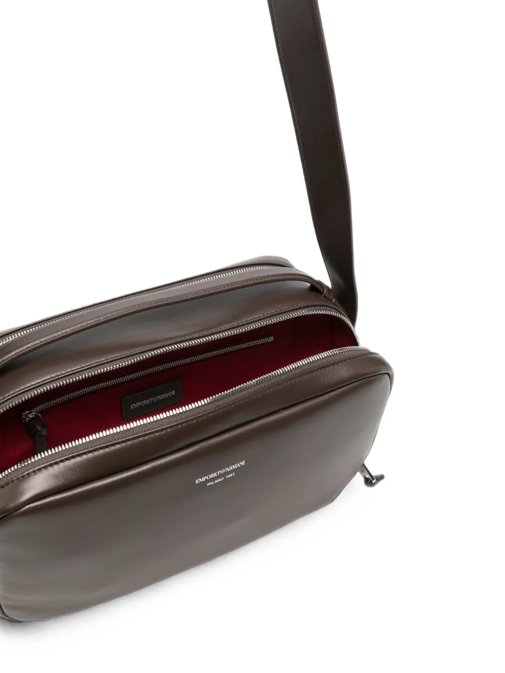 Emporio Armani Schoudertas met logoprint Bruin
