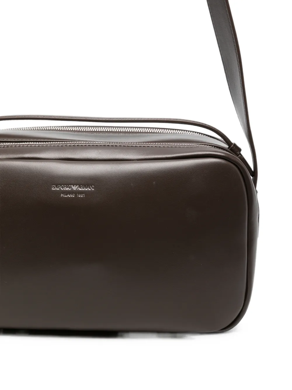 Emporio Armani Schoudertas met logoprint Bruin