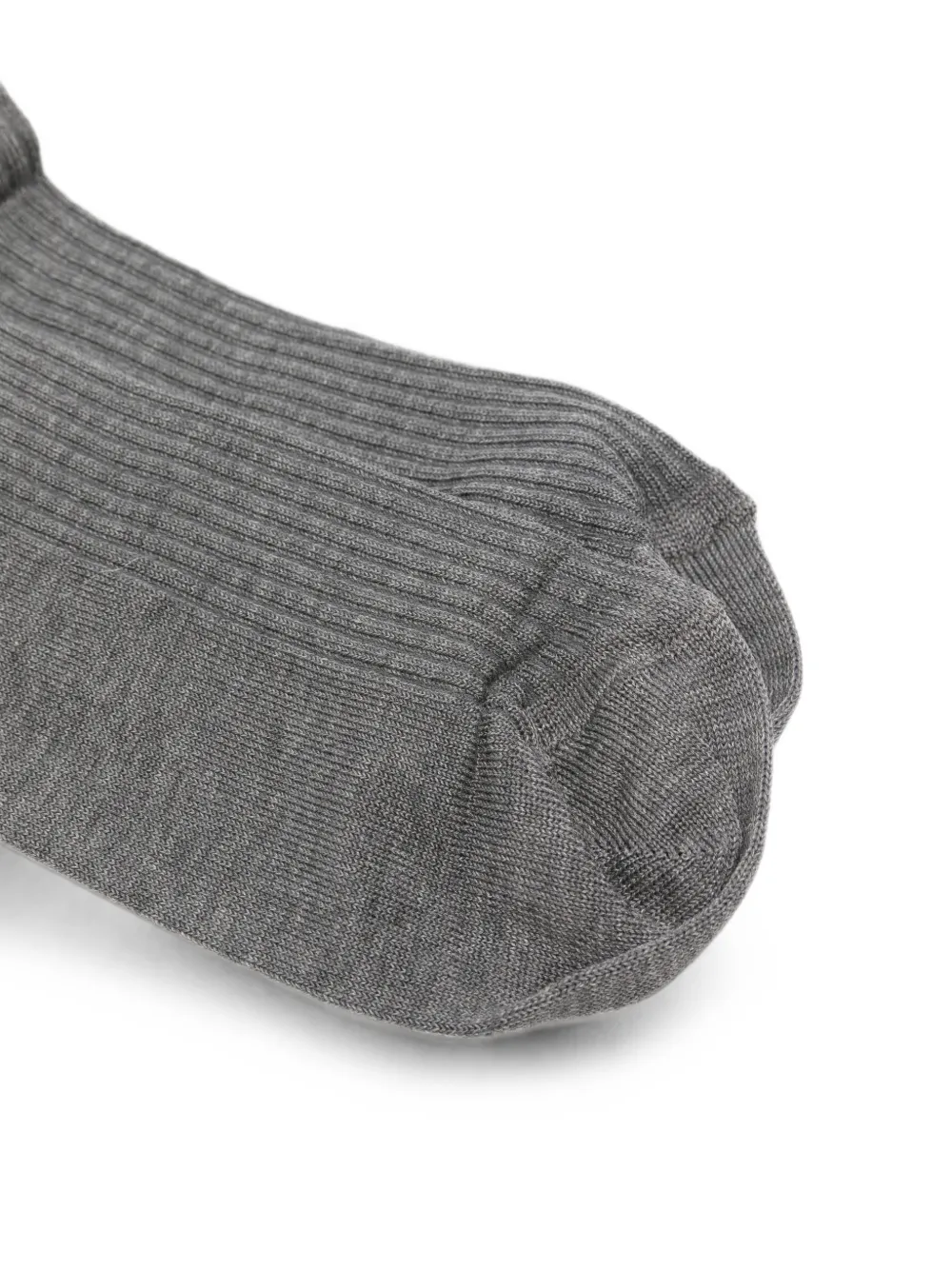 MM6 Maison Margiela Geribbelde sokken met logoprint Grijs