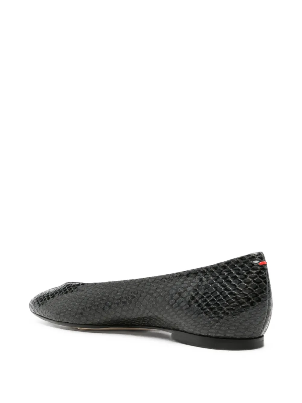 Aeyde snake-effect leather ballet flats Zwart