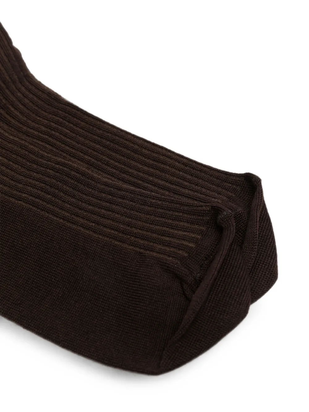 MM6 Maison Margiela Geribbelde sokken met logoprint Bruin