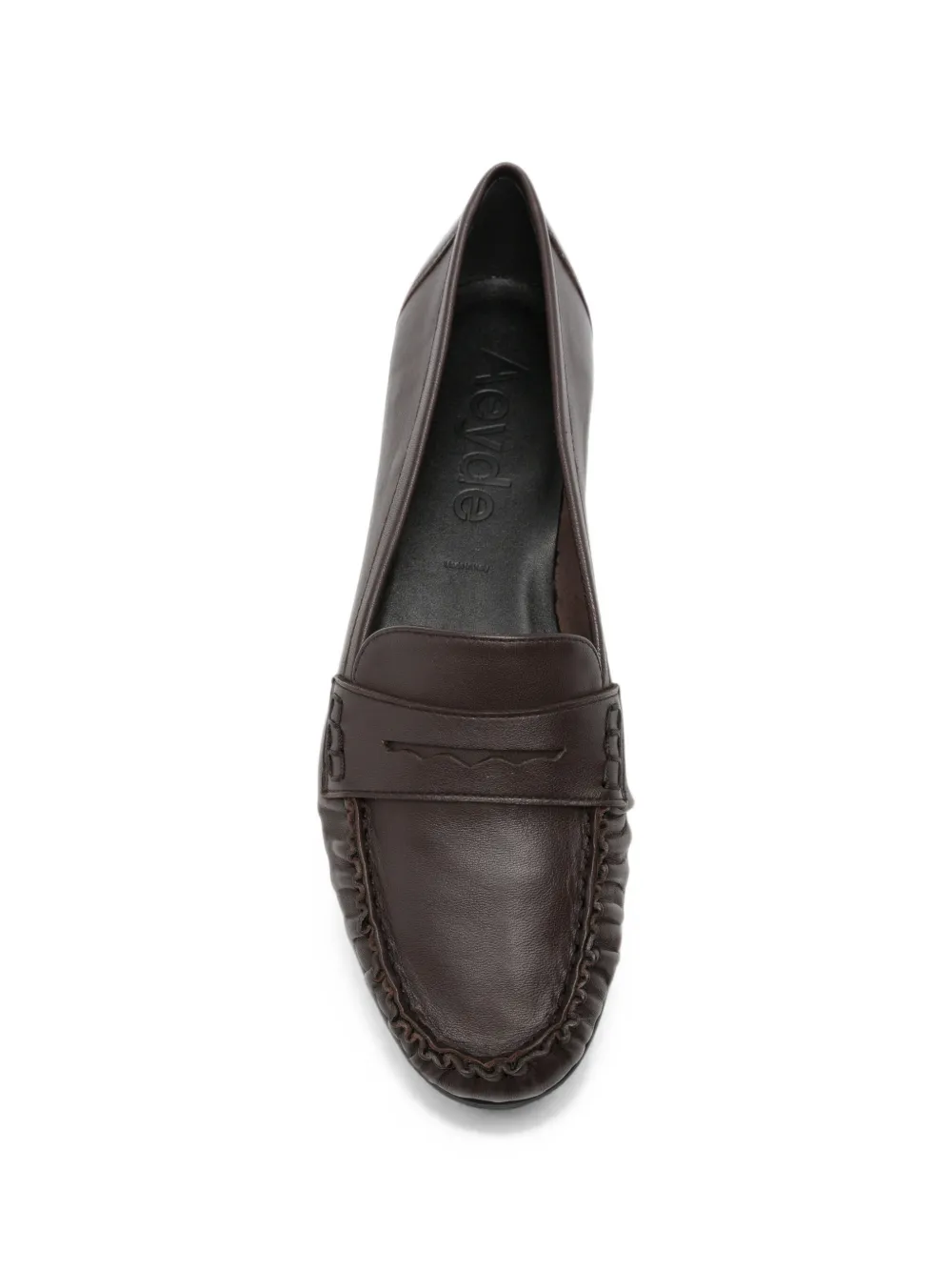 Aeyde leather penny loafers Bruin