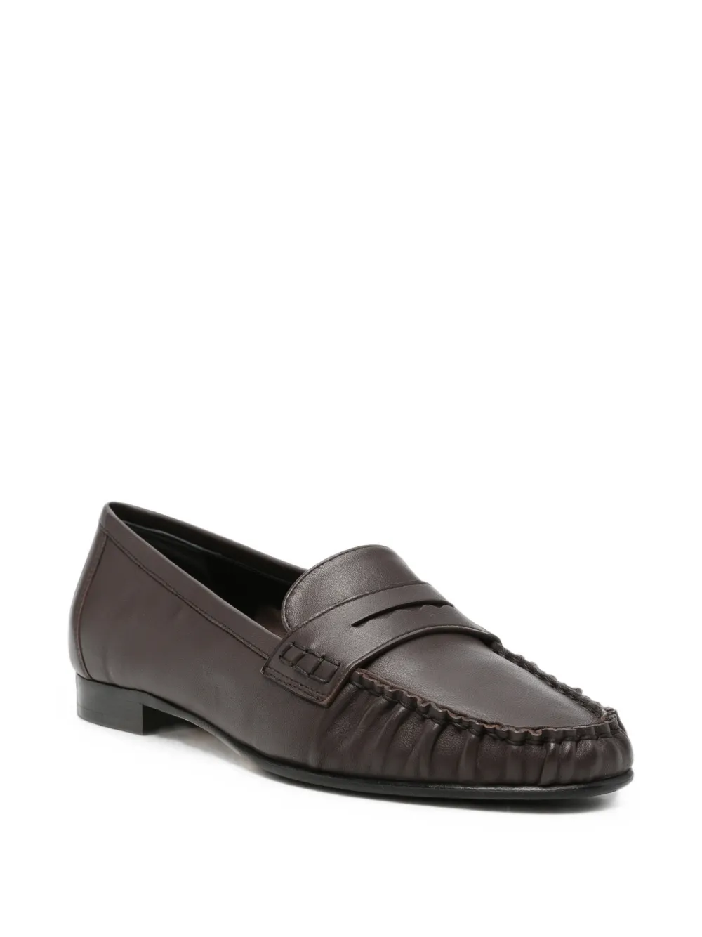 Aeyde leather penny loafers Bruin