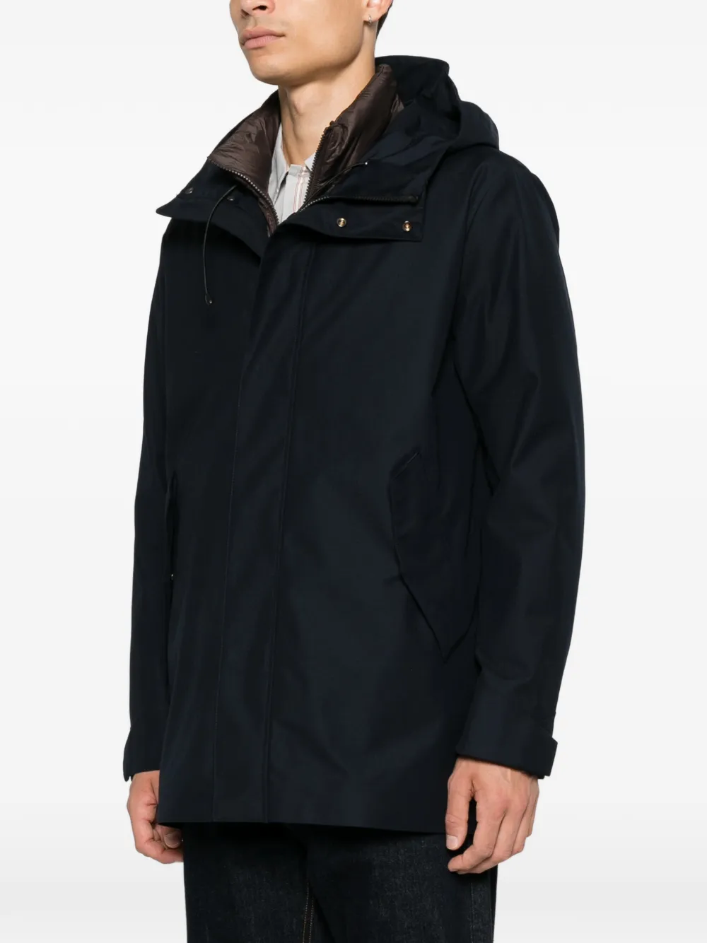 ON THE BUND Gelaagde parka met capuchon en rits Blauw