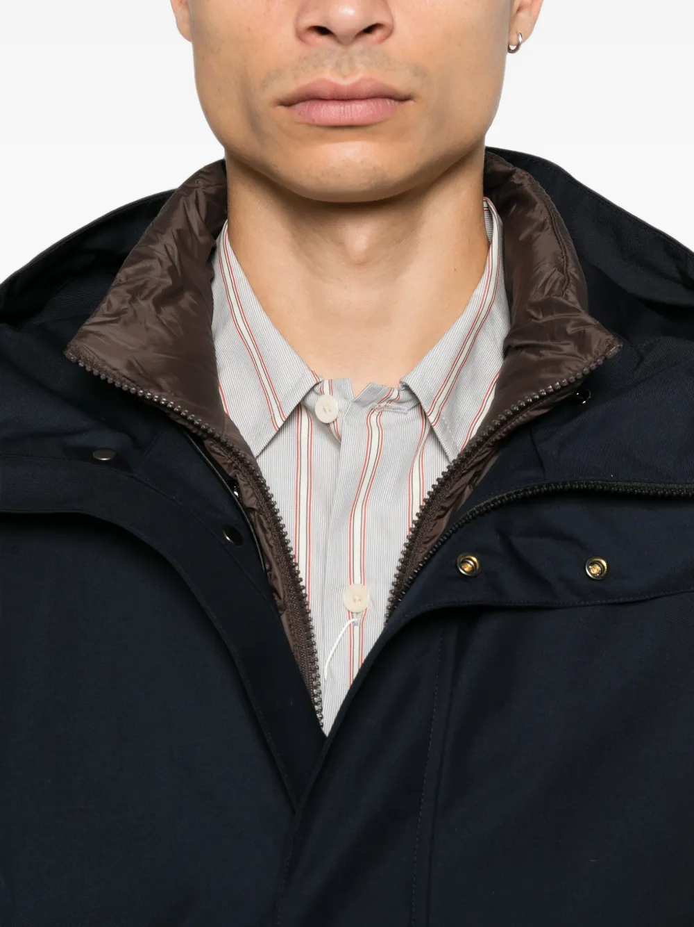 ON THE BUND Gelaagde parka met capuchon en rits Blauw