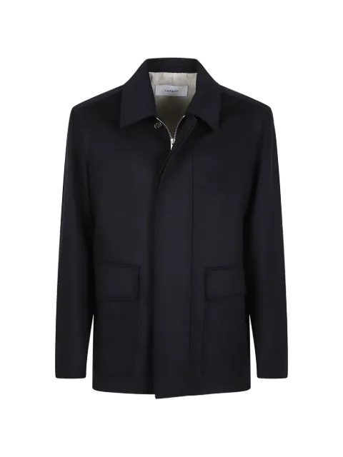 Lardini zip-up wool single-breasted coat