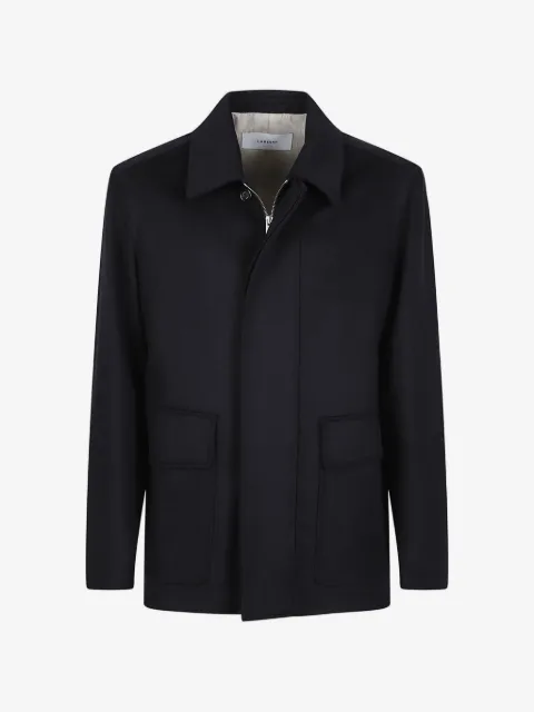 Lardini zip-up wool single-breasted coat