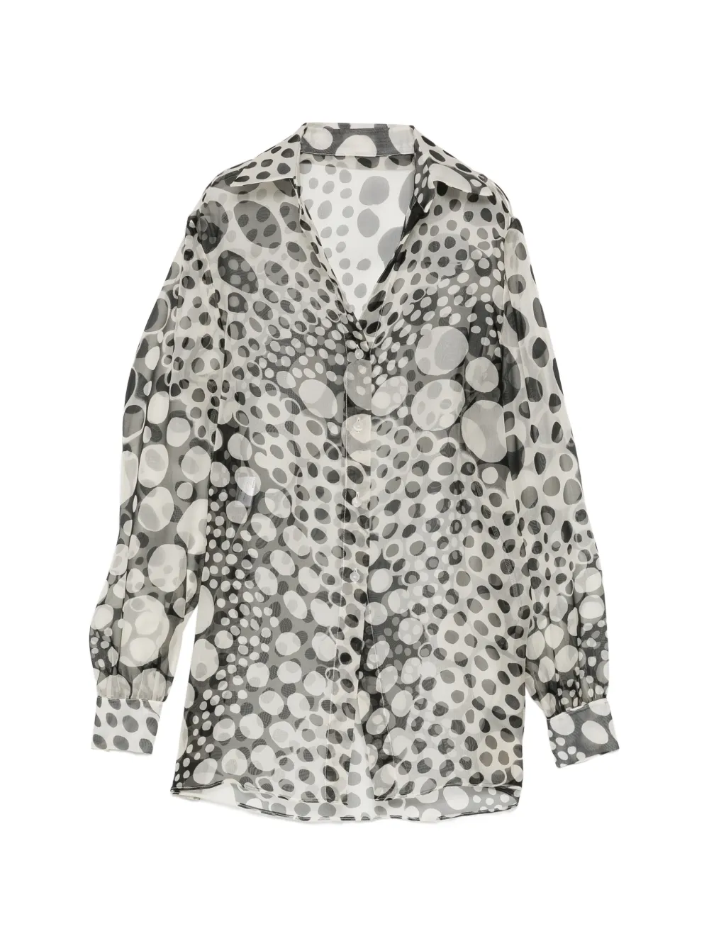 Isabel Sanchis polka-dot sheer shirt