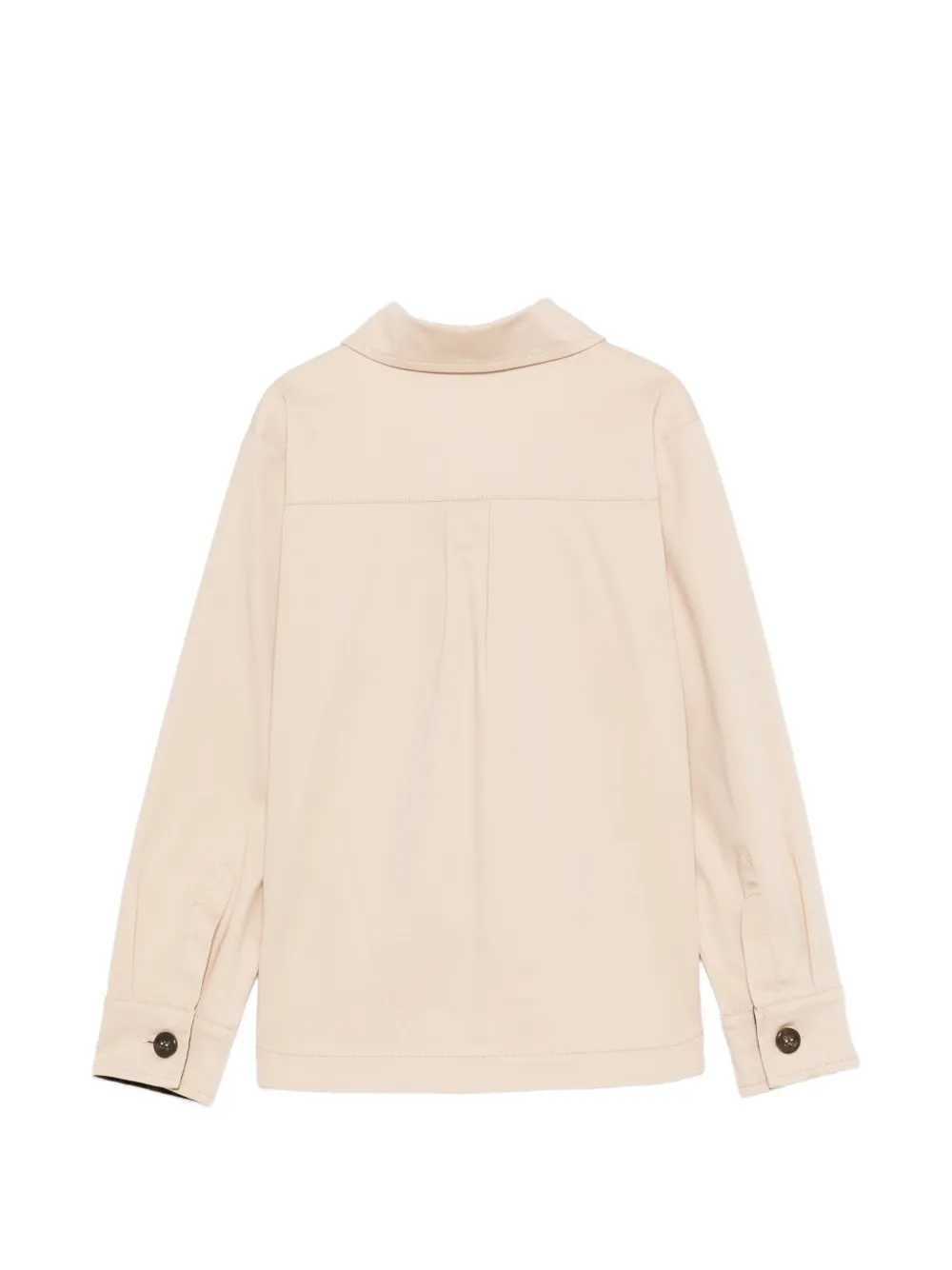 Fendi Kids Shirt met opgestikte zak en FF-patroon Beige