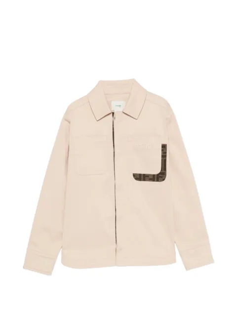 Fendi Kids camisa con bolsillo de parche