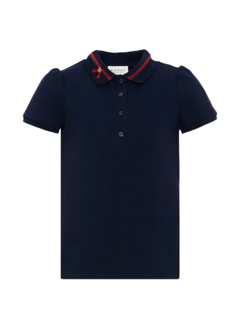 Gucci Kids Web-stripe Interlocking G polo shirt