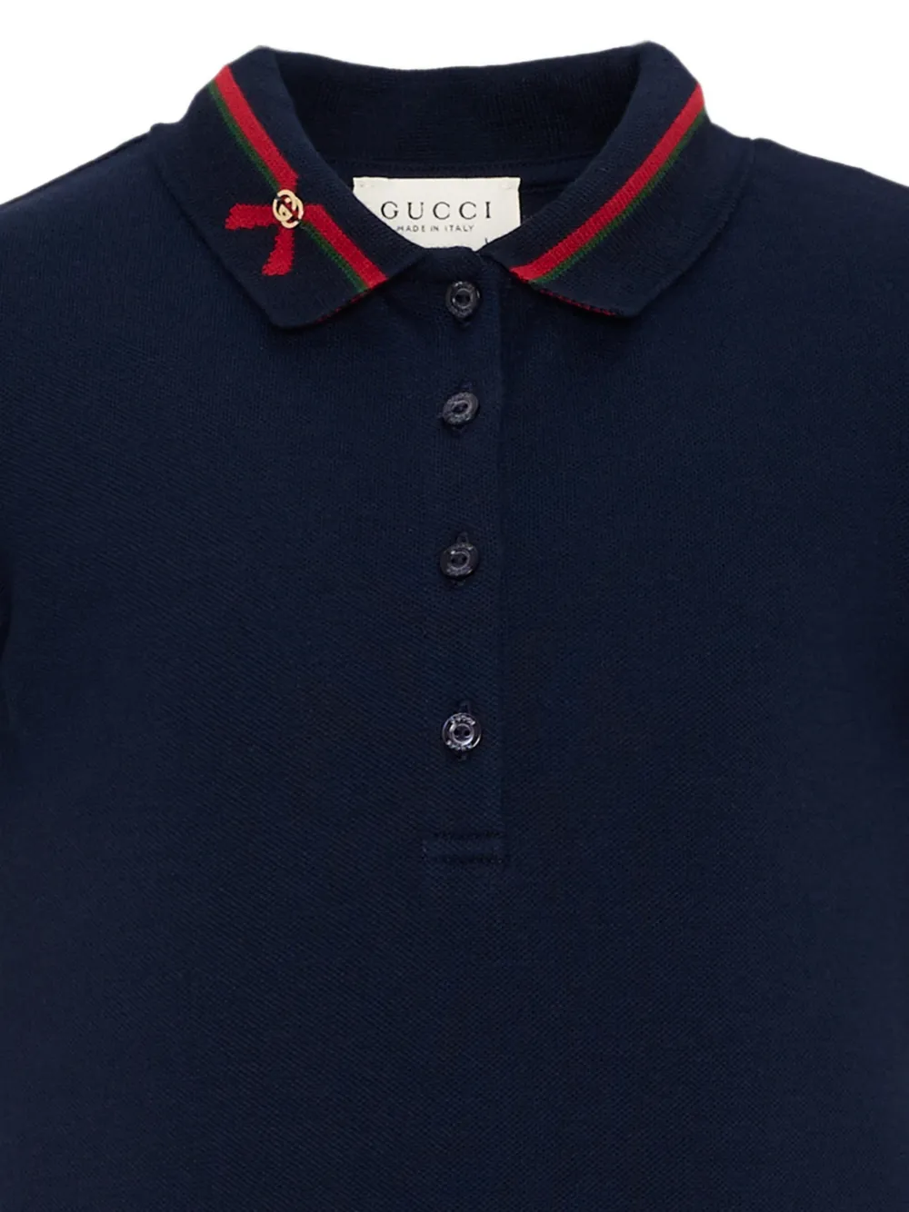 Gucci Kids Poloshirt met GG logo en Web-streep Blauw