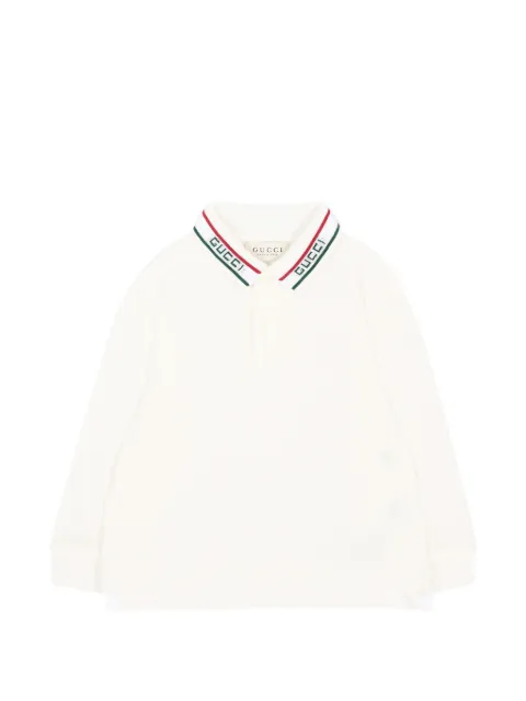 Gucci Kids Poloshirt mit Logo-Intarsie
