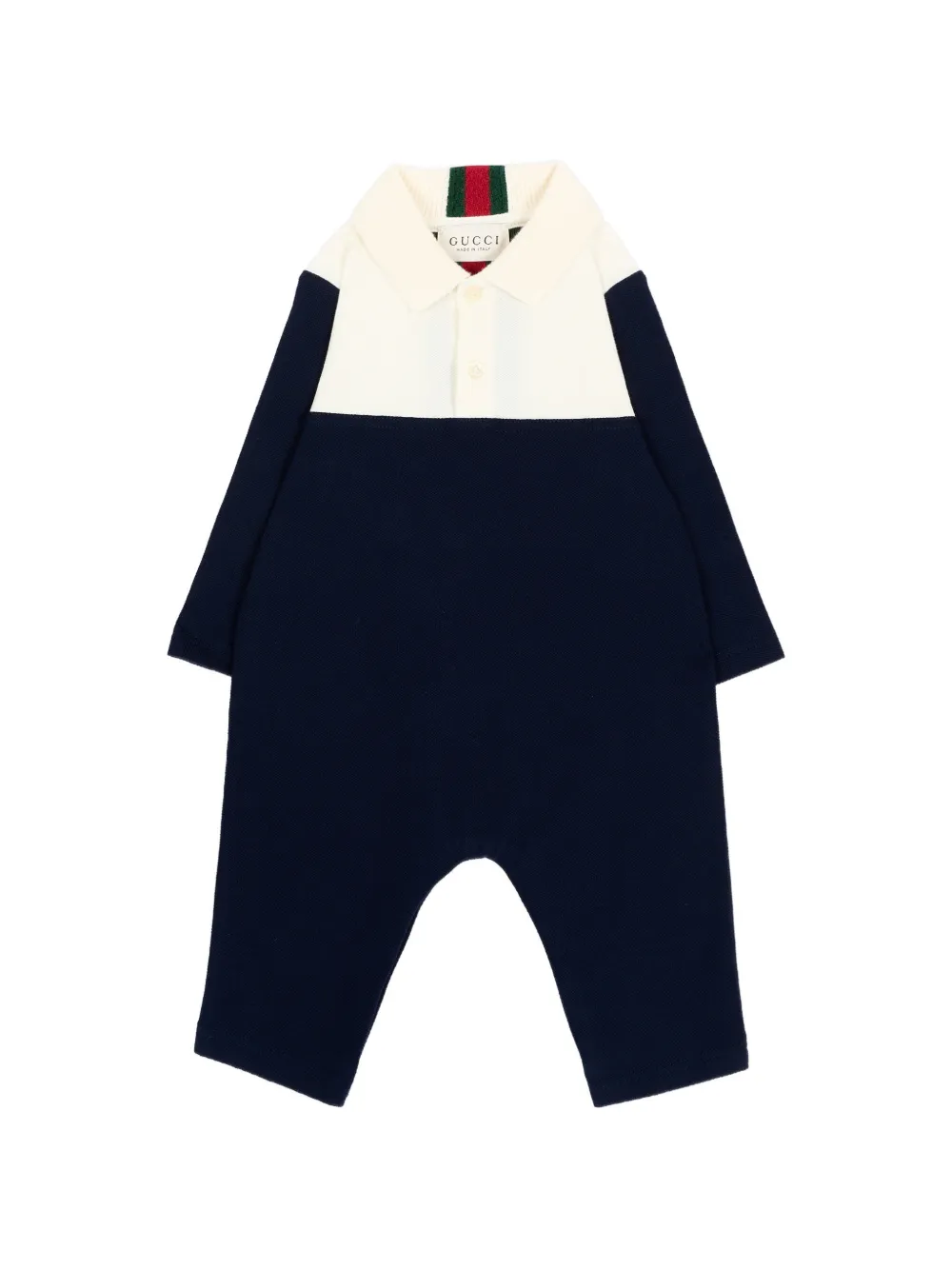 Gucci Kids Strampler mit Webstreifen - Blau