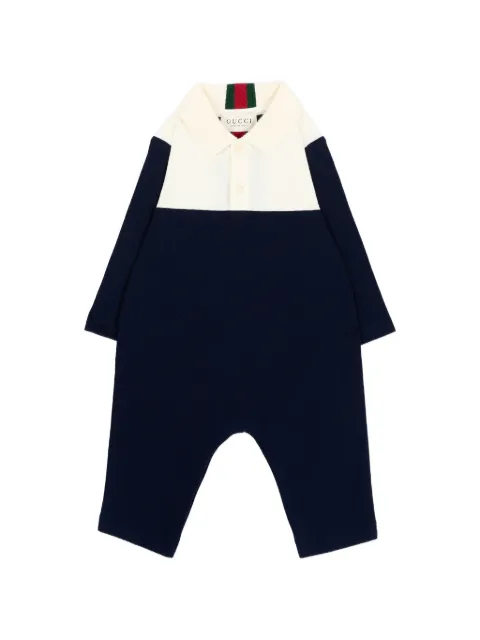 Gucci Kids Strampler mit Webstreifen