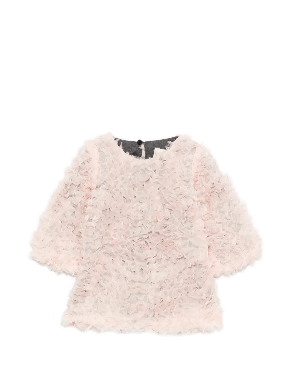 Douuod Kids ruffled tulle-overlay dress - Rosa