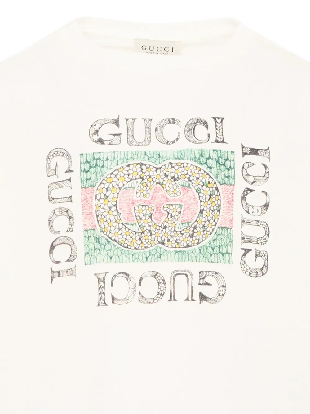 Gucci Kids T-shirt met GG logoprint Wit