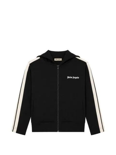 Palm Angels Kids side-stripe zip-up hoodie