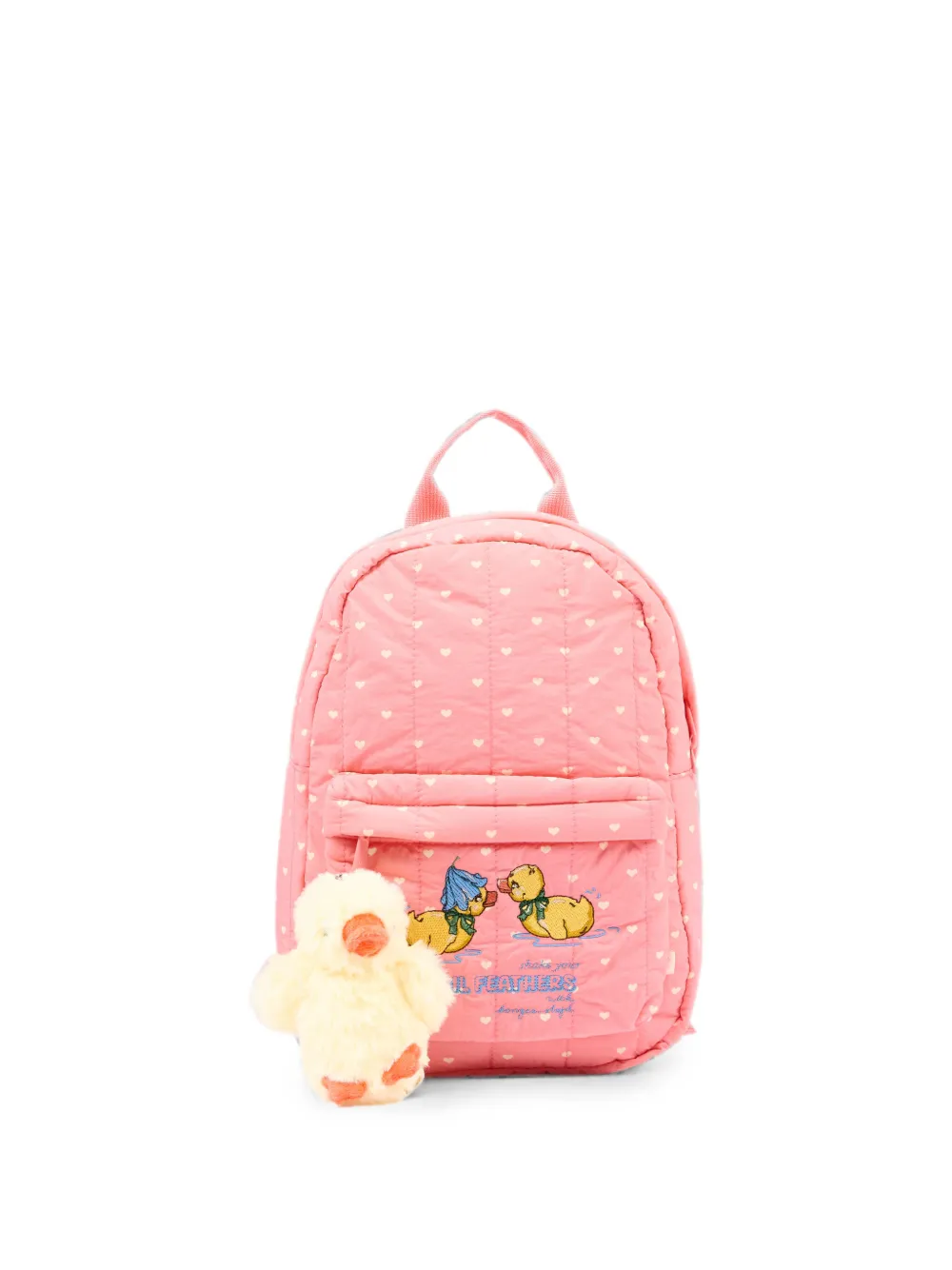 Konges Sløjd mini Juno heart-print quilted backpack - Rosa