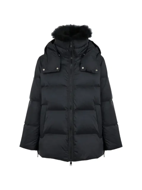 Yves Salomon fur-trim hooded down jacket