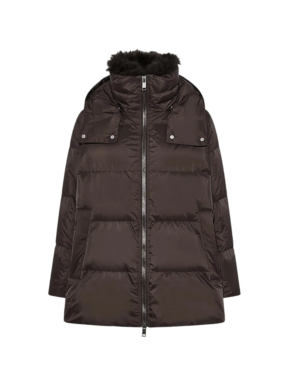 Yves Salomon fur-trim hooded jacket Bruin