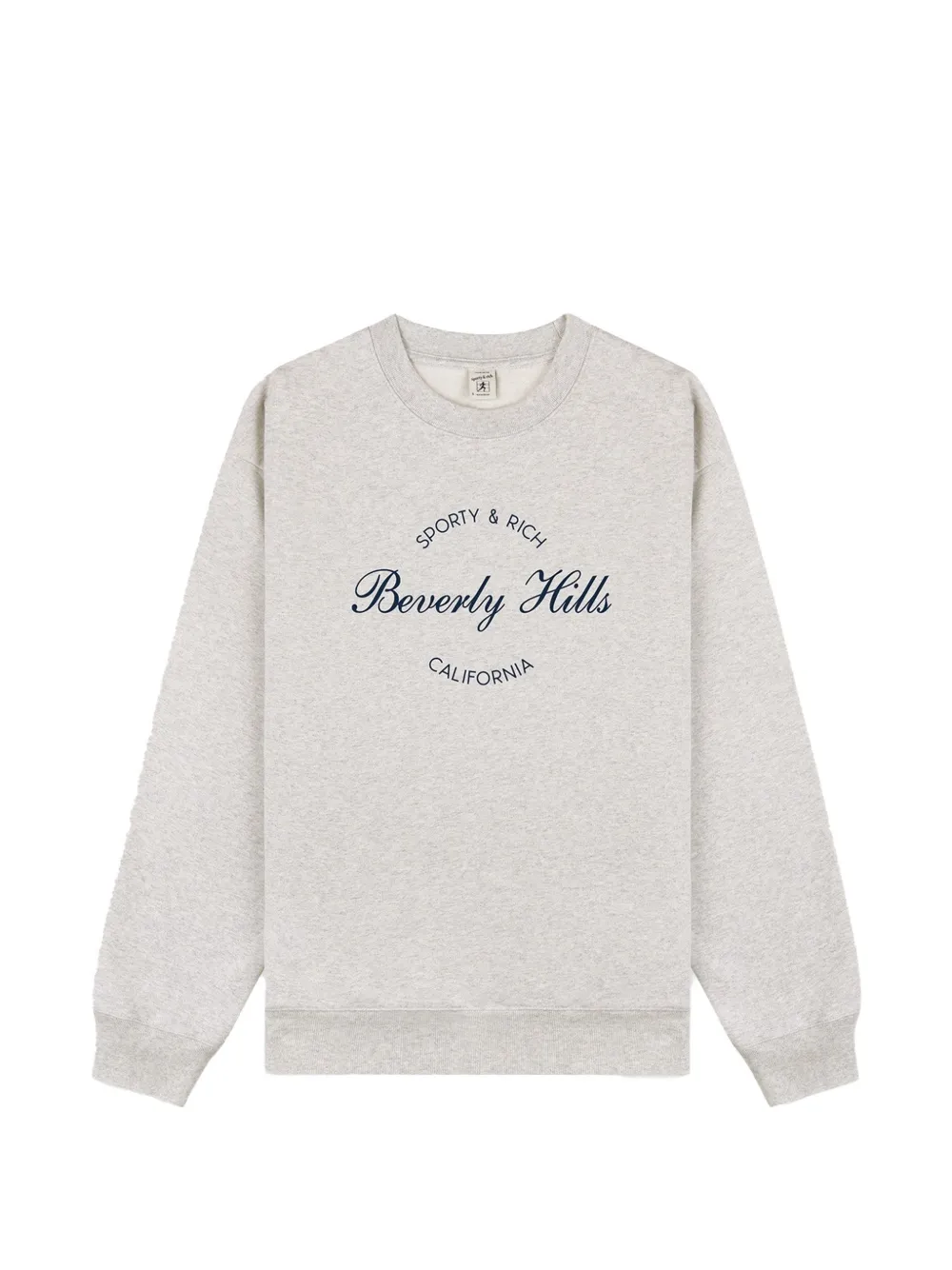 Sporty & Rich Beverly Script logo-embroidered sweatshirt - Grau