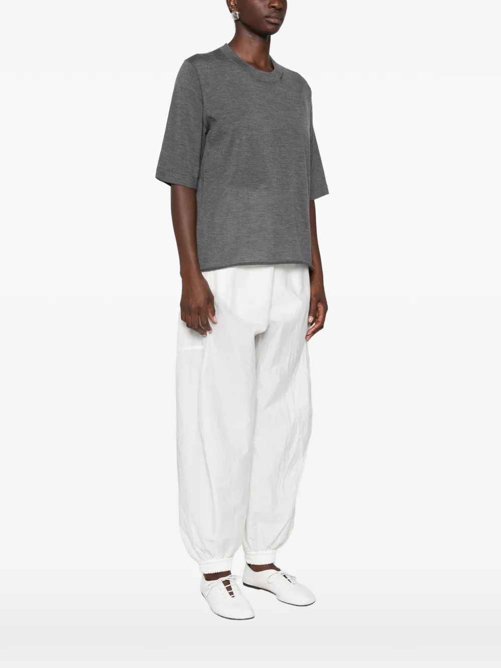 LouLou de Saison Nala LDS cashmere T-shirt Grijs