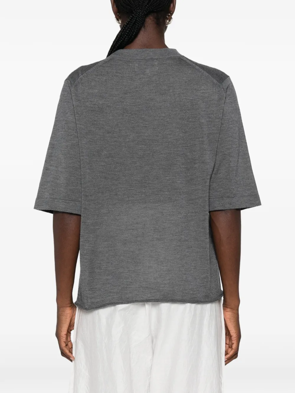 LouLou de Saison Nala LDS cashmere T-shirt Grijs