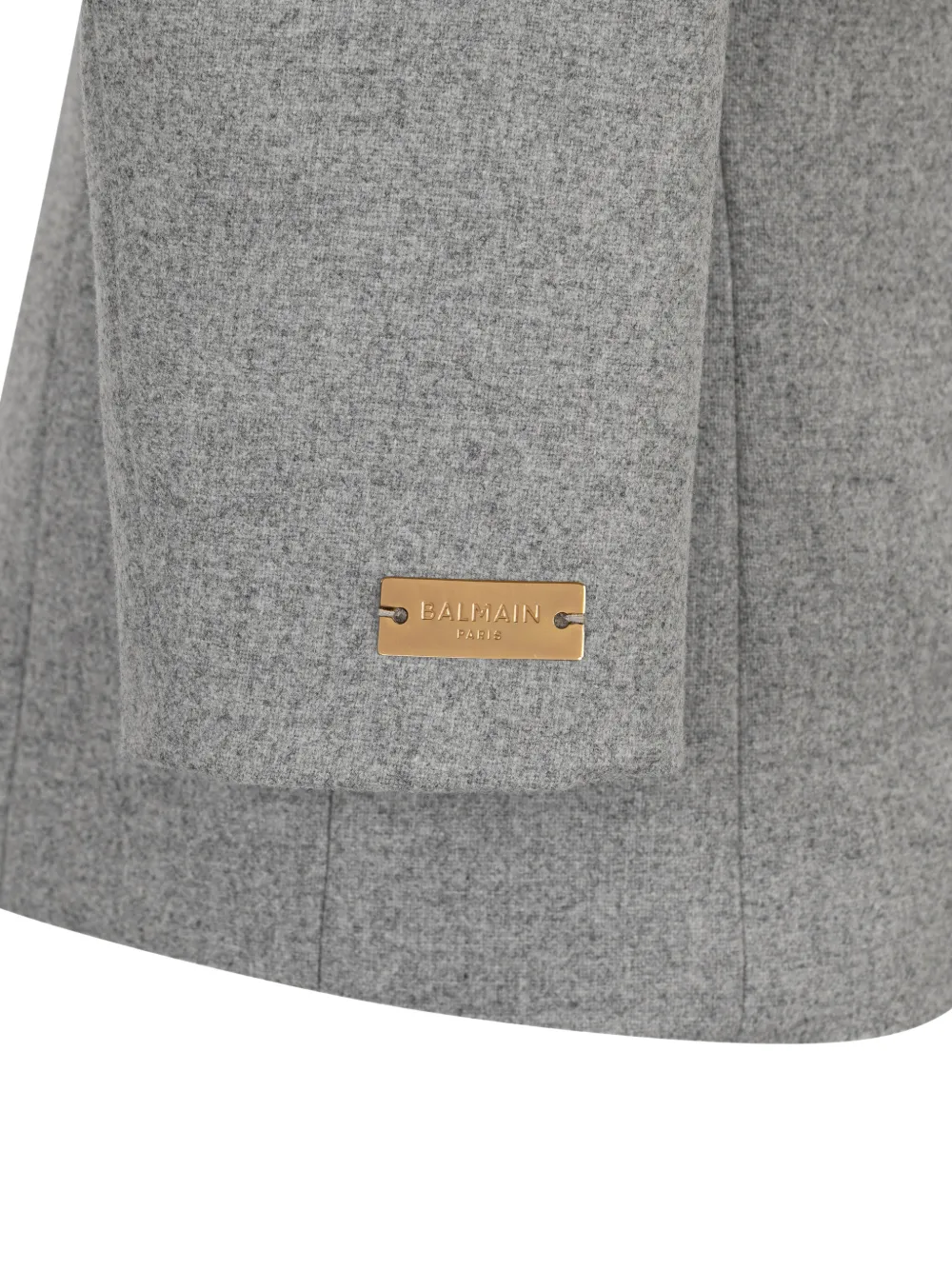 Balmain Kids Gedrapeerde blazer met revers Grijs
