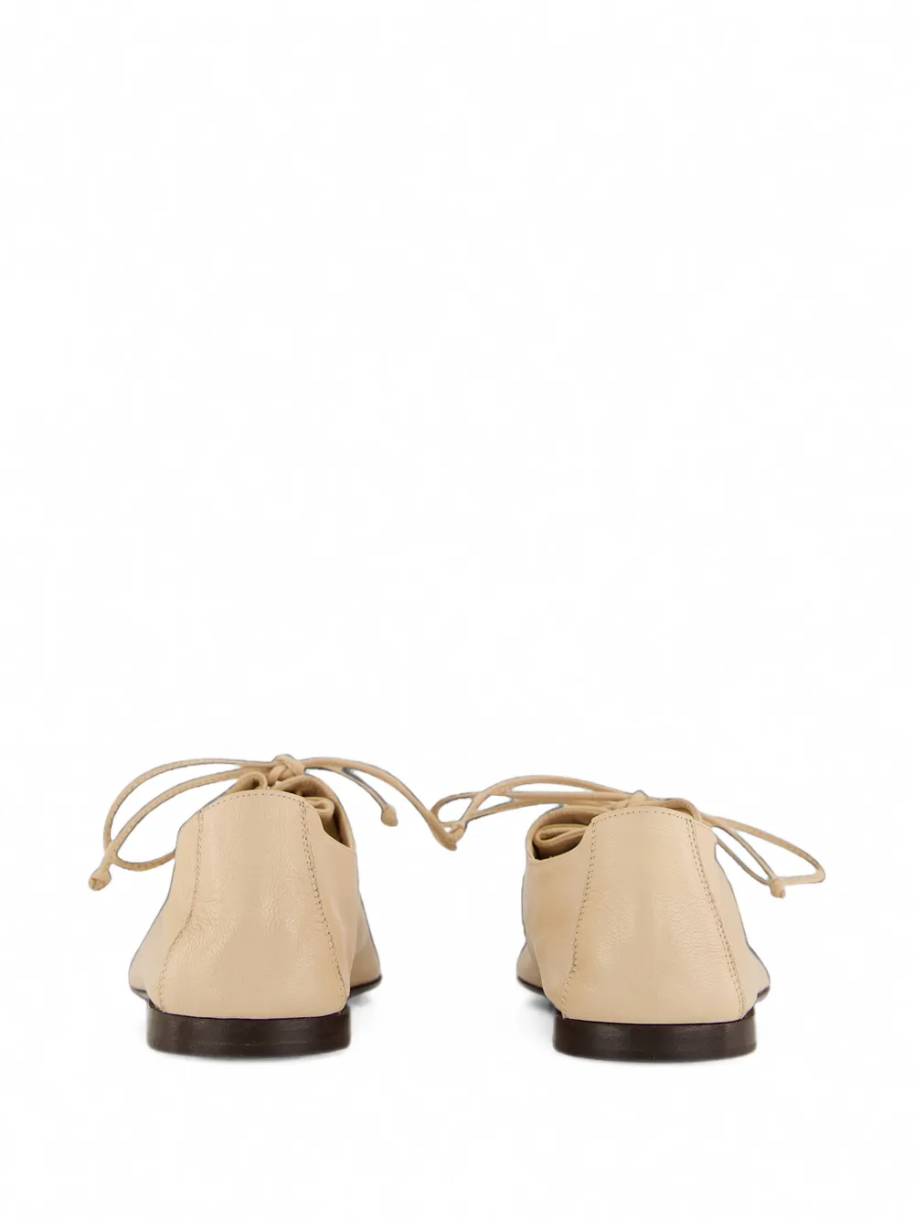 Hereu Plegada lace-up ballet flats Beige
