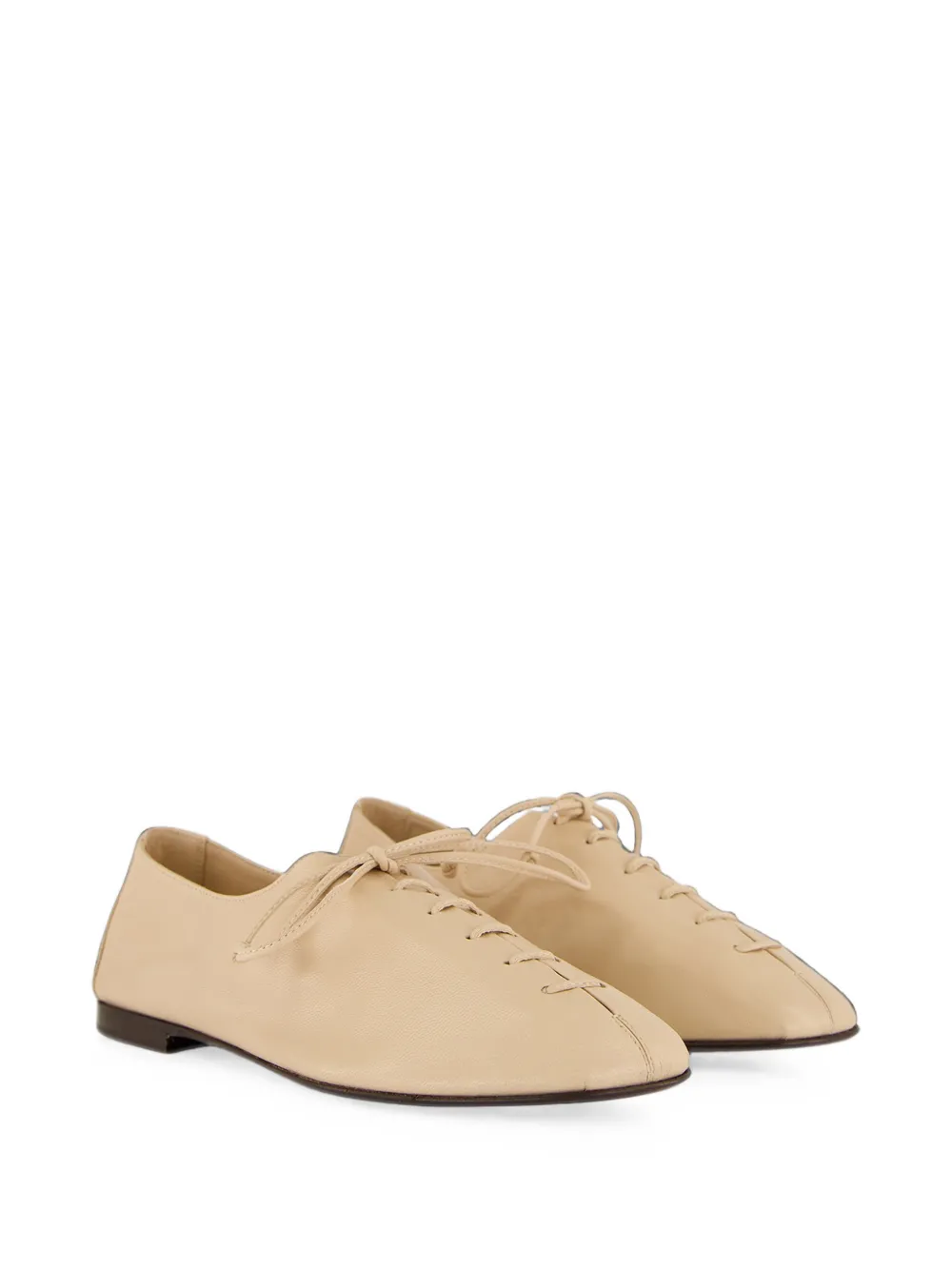 Hereu Plegada lace-up ballet flats Beige