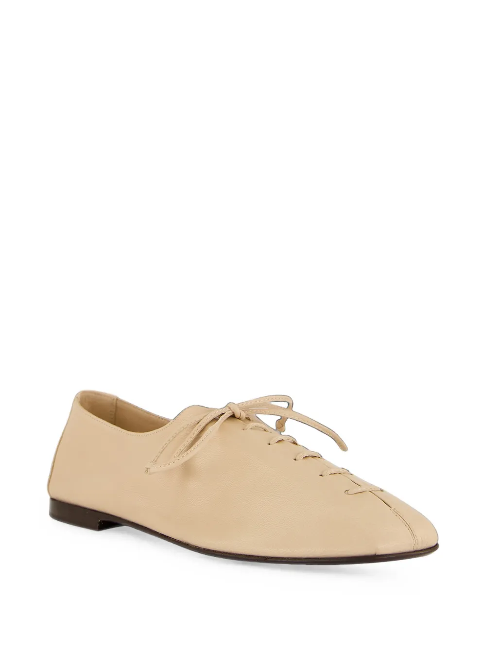 Hereu Plegada lace-up ballet flats Beige