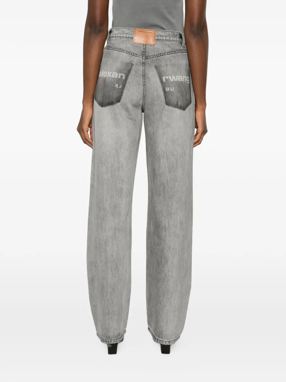 Alexander Wang Jeans met wijde pijpen Grijs