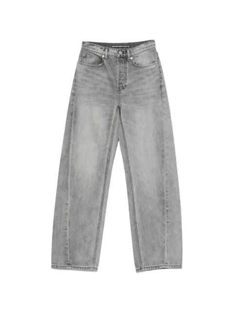 Alexander Wang logo-print wide-leg jeans