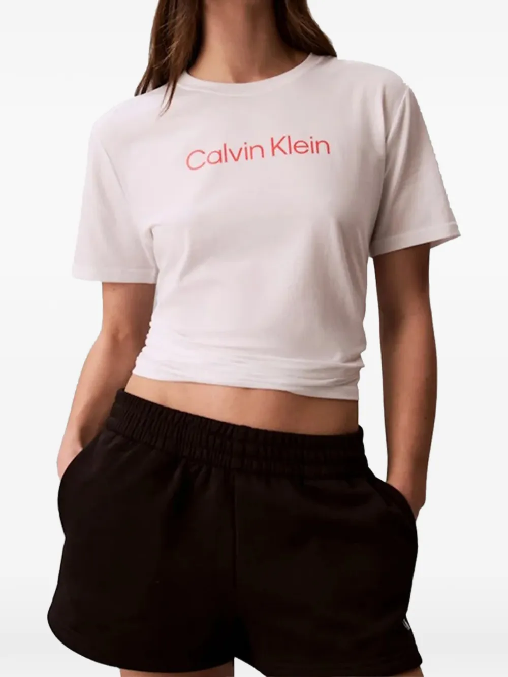 Calvin Klein logo-print short-sleeve T-shirt - Bianco