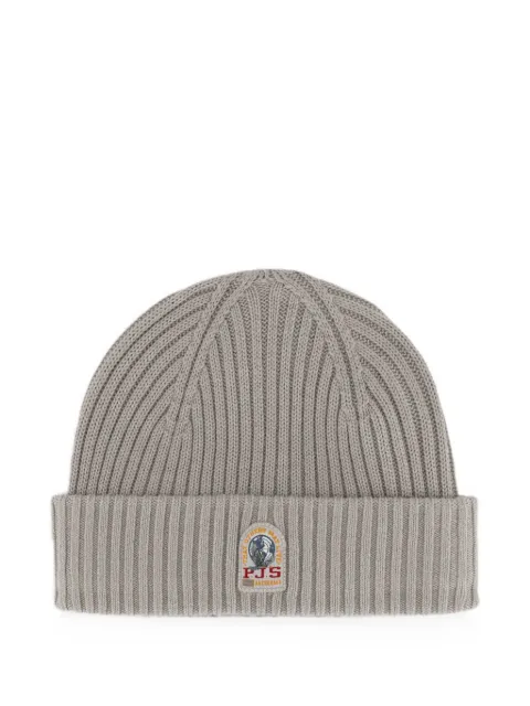Parajumpers logo-patch ribbed beanie hat