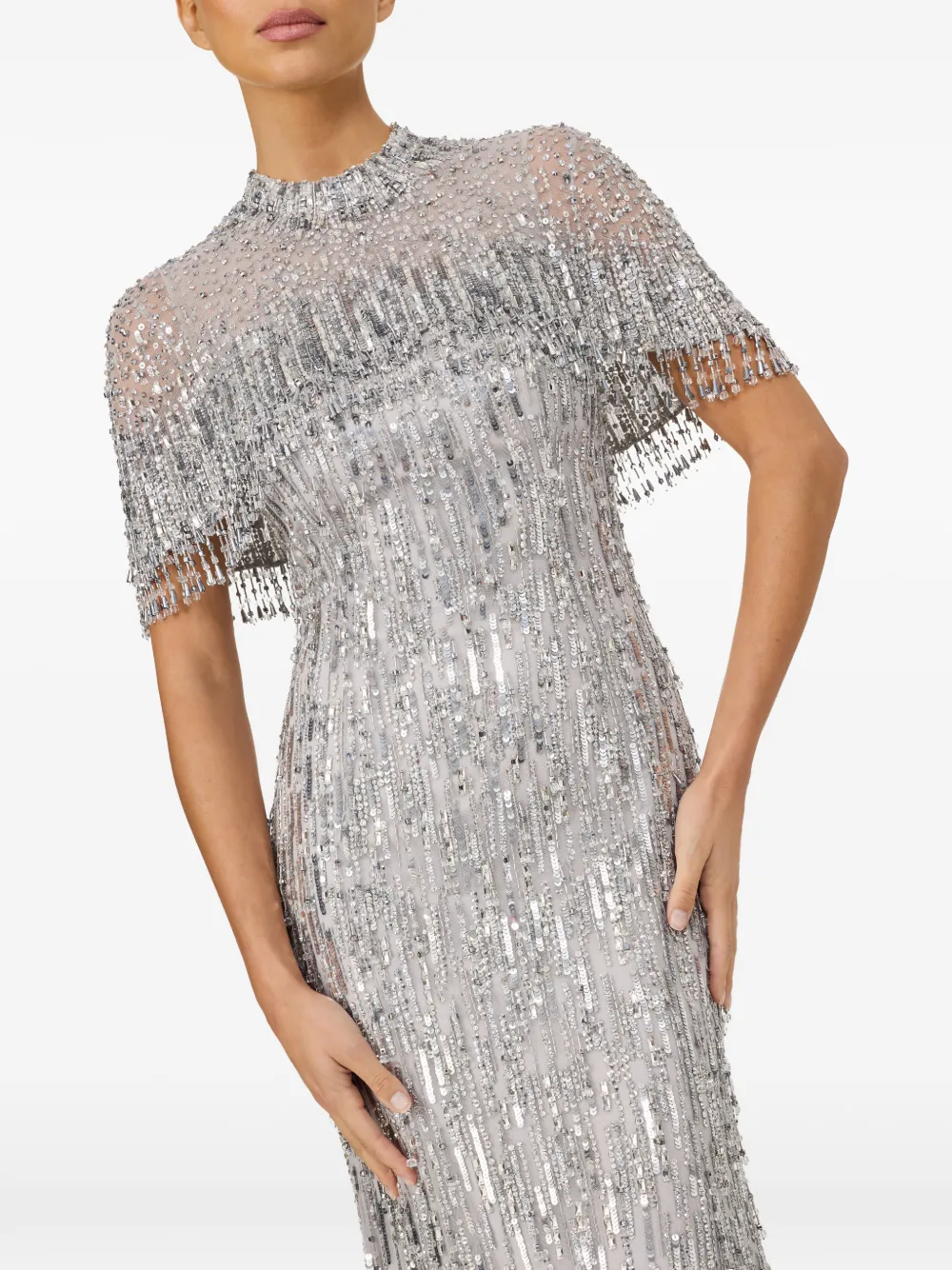 Jenny Packham Leia jurk Zilver