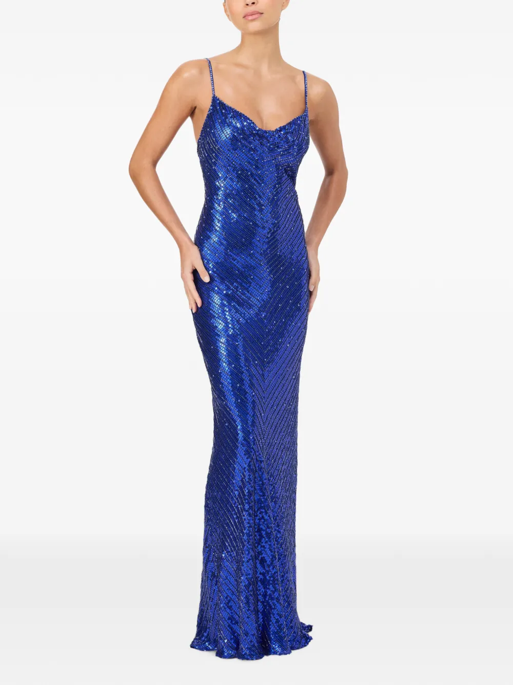 Jenny Packham Ariel maxi-jurk Blauw