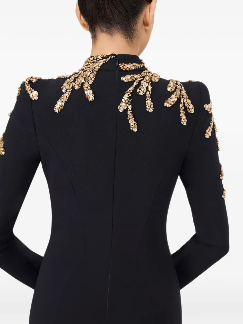 Jenny Packham Viper maxi-dress Zwart