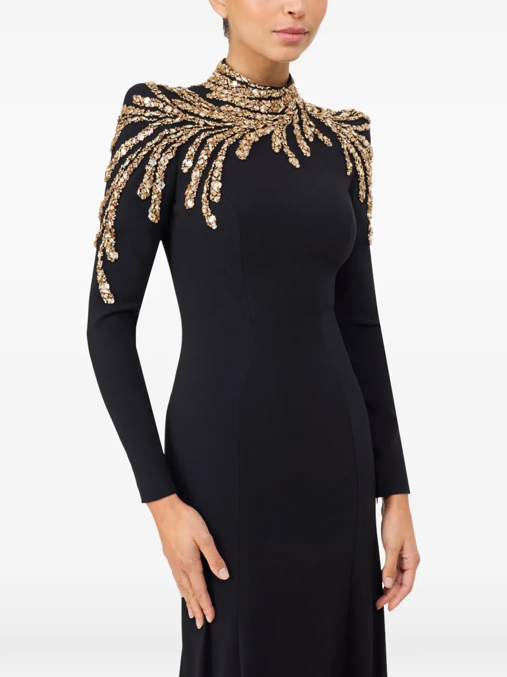 Jenny Packham Viper maxi-dress Zwart