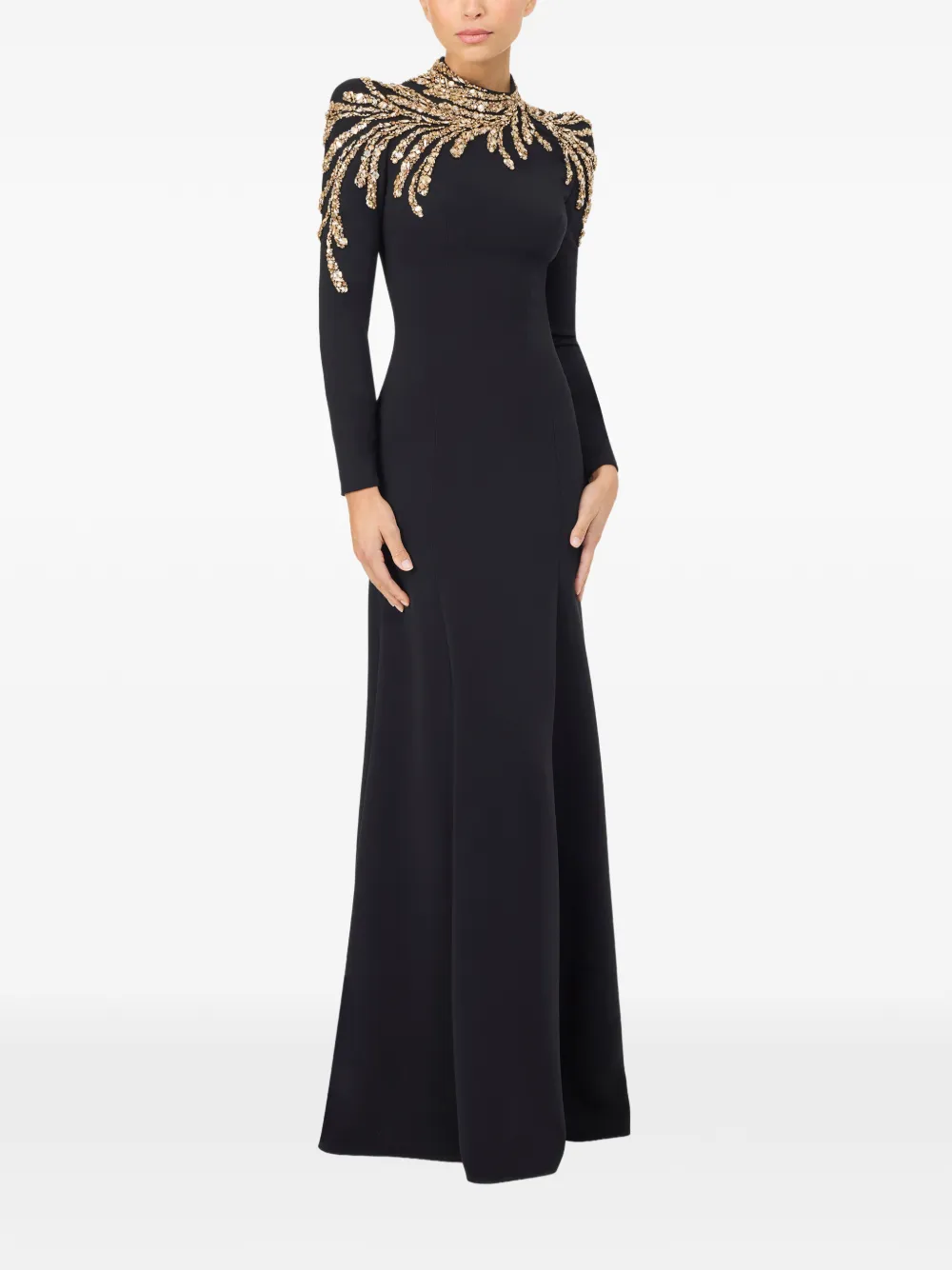 Jenny Packham Viper maxi-dress Zwart