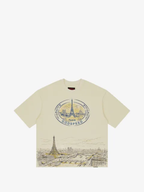 GODSPEED Paris Skyline graphic-print T-shirt