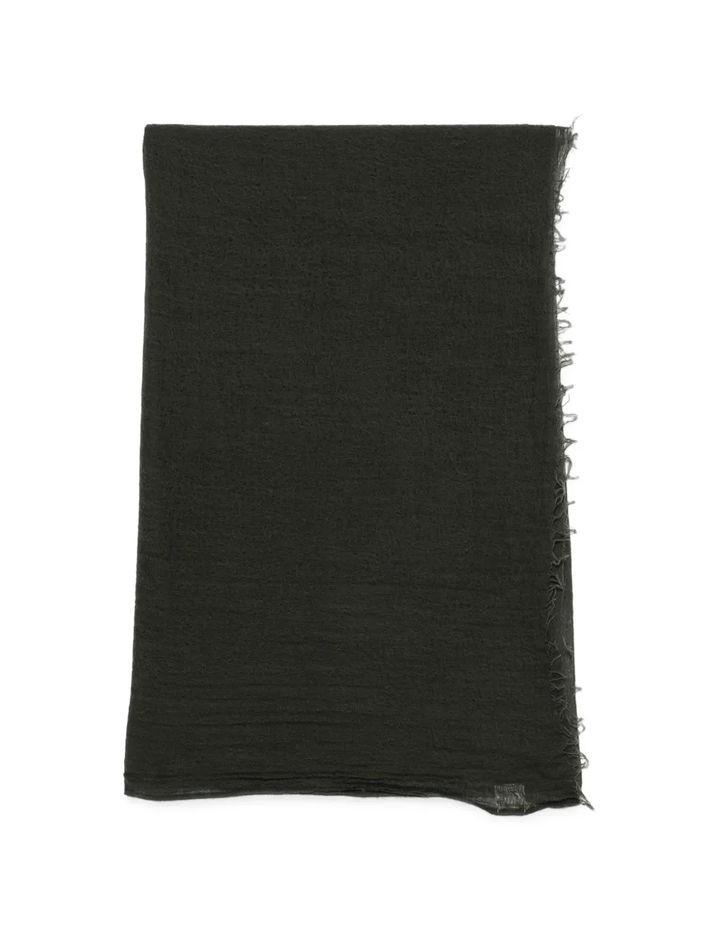 Destin frayed-detail scarf - Verde