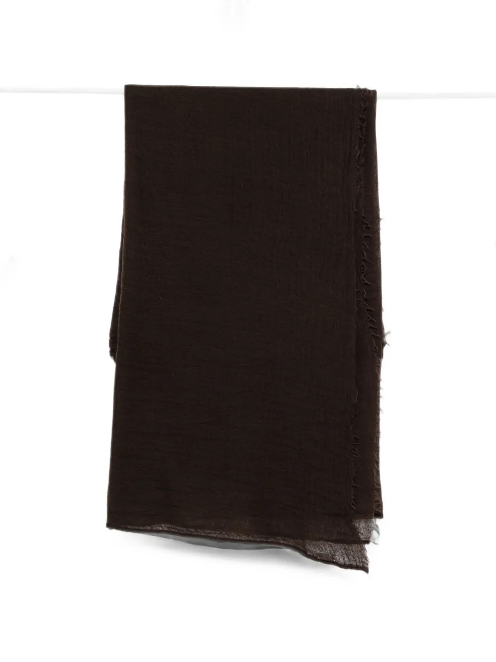 Destin frayed-detail scarf - Braun