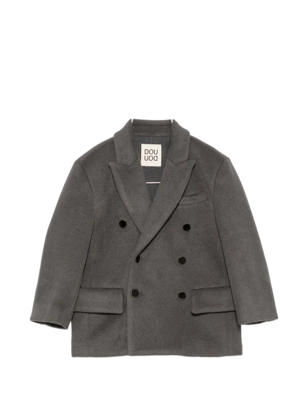 Douuod Kids double-breasted peak-lapel blazer - Grau
