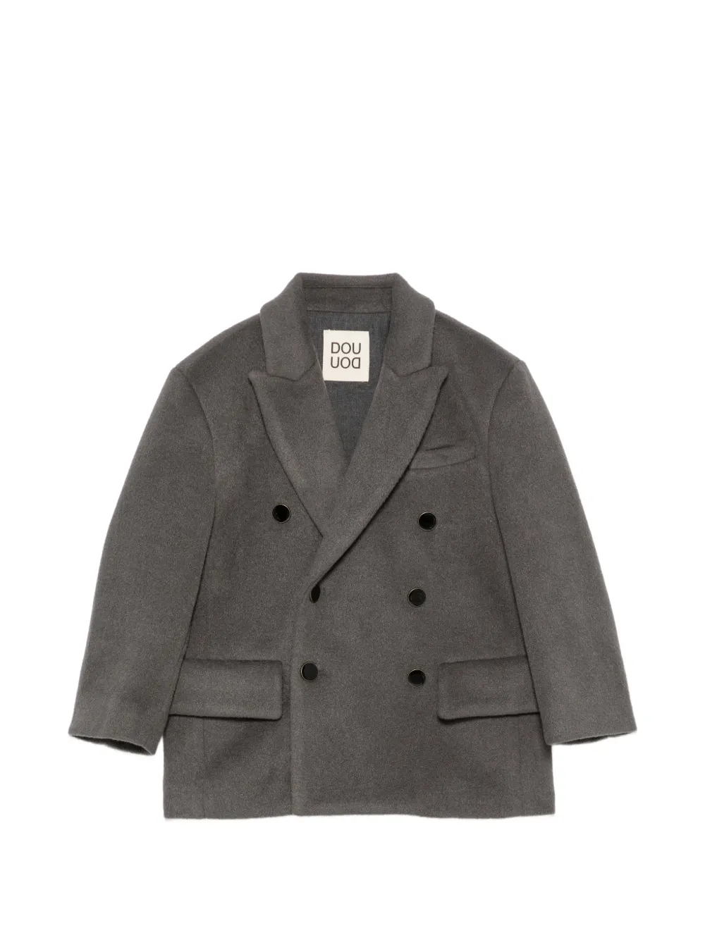 Douuod Kids double-breasted peak-lapel blazer - Grigio