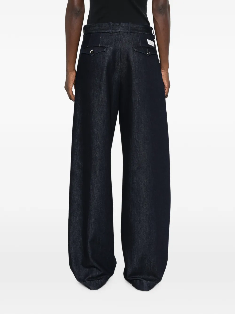 Nine In The Morning Jeans met wijde pijpen Bruin
