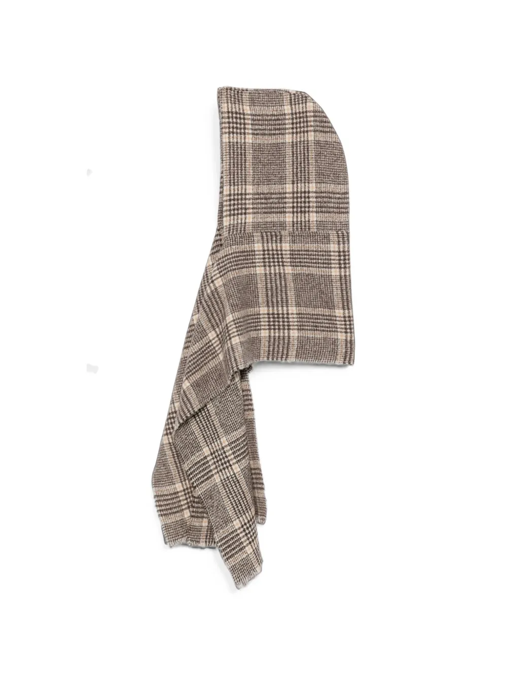 Destin check hooded scarf - Braun